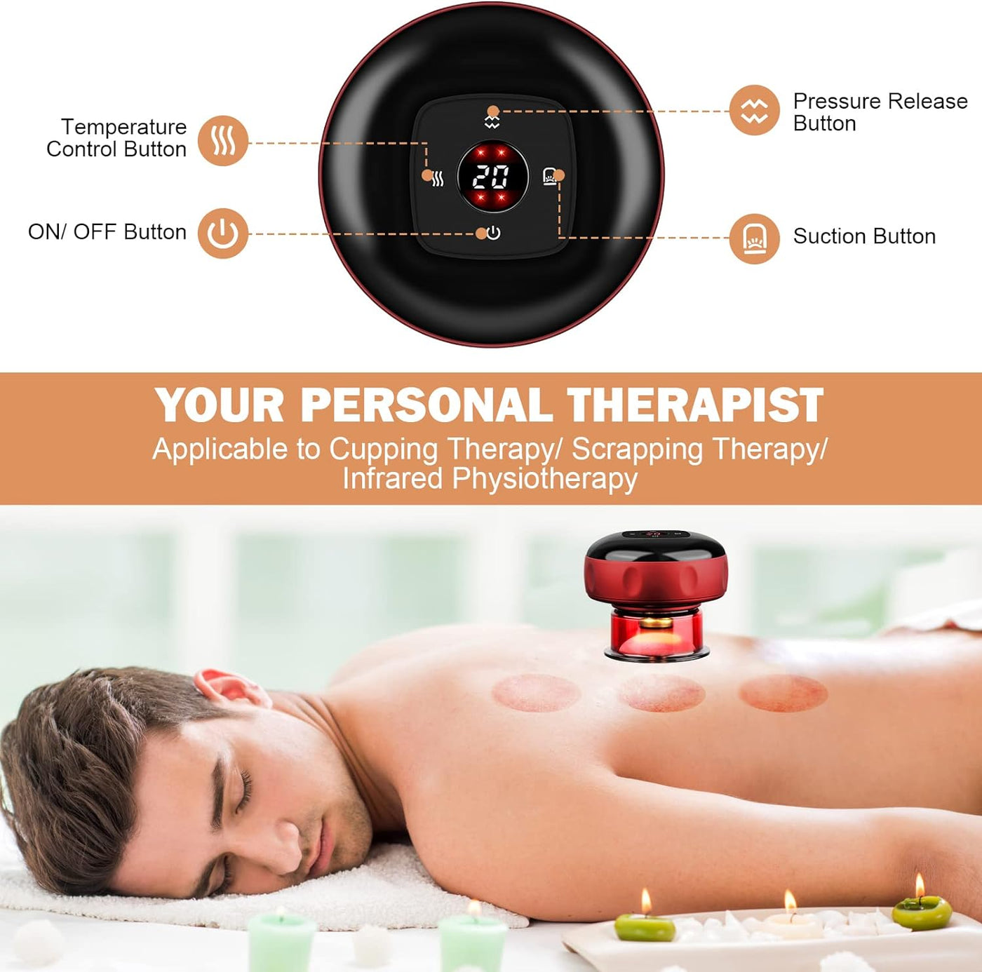 ENIGMA™ 4-in-1 Smart Cupping Therapy Massager for Targeted Pain Relief